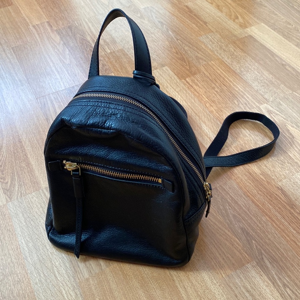 Fossil leather backpack